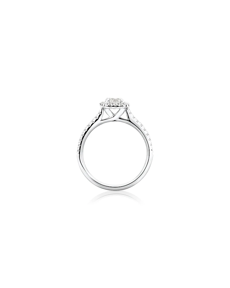 Engagement Ring with 0.95 Carat TW Of Diamonds In 14kt White Gold