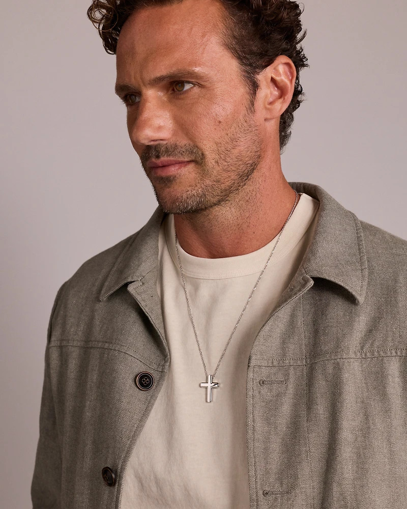 Pendentif croix en argent sterling