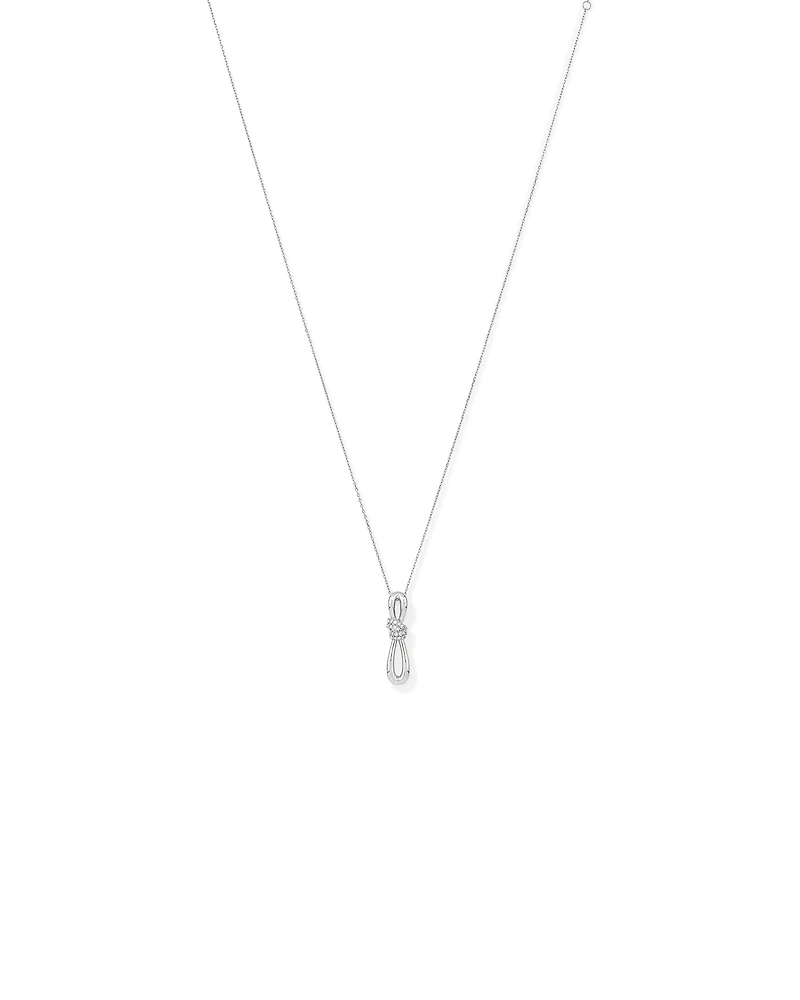 0.15 Carat TW Diamond Knots Pendant in Sterling Silver