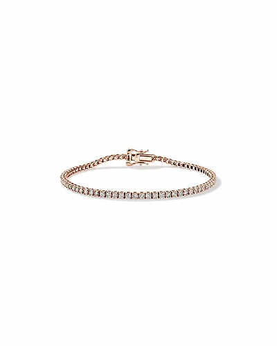 2.46 Carat TW Diamond Tennis Bracelet in 10kt Rose Gold