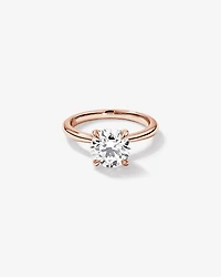 2.25 Carat Round Brilliant Laboratory-Grown Diamond Solitaire Ring 14kt Rose Gold