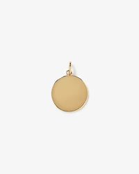 Pendentif rond Mum gravable en or jaune 10kt