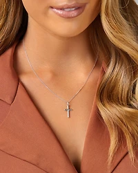 Cross Pendant in 10kt White Gold