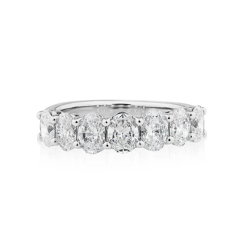 Wedding Band with 2.00 Carat TW Laboratory Grown Diamonds in 14kt White Gold