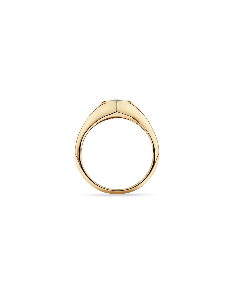 Bague cœur en diamant TW cultivée laboratoire 0,70 carat or jaune 10 carats