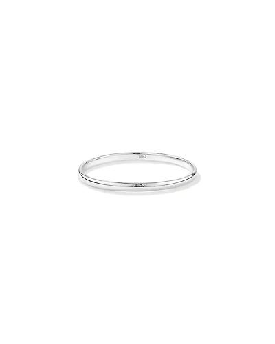3.7mm Width Solid Round Baby Bangle in Sterling Silver