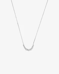 Collier en Zircon Cubique Rond Gradué en Argent Sterling