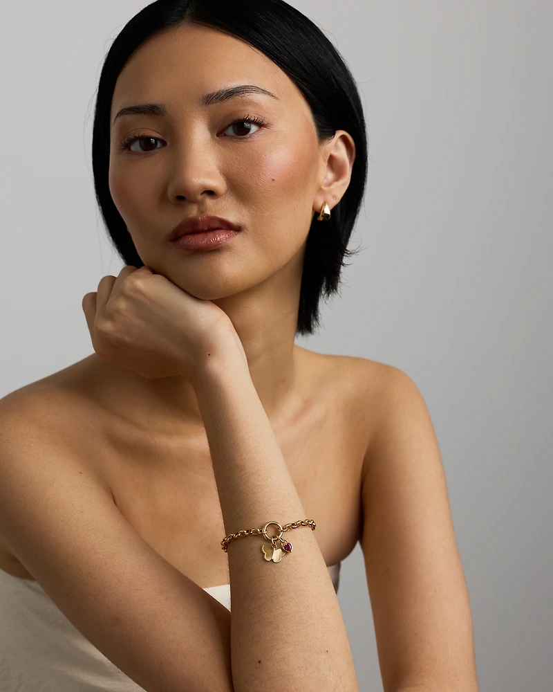 Pendentif papillon rayon de soleil en or jaune 10 kt