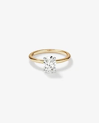 1.25 Carat TW Oval Laboratory-Grown Diamond Solitaire Engagement Ring 14kt Yellow and White Gold