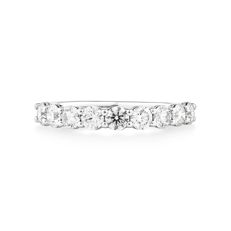 Bague en or blanc 14 K avec diamants créés en laboratoire totalisant 1,30 ct