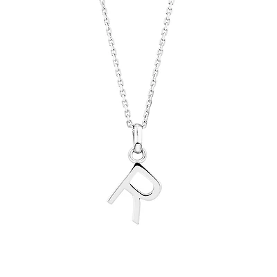 "R" Initial Pendant in Sterling Silver