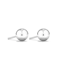 Boucles d'oreilles clous en forme de boule de 7 mm en or blanc 10 kt