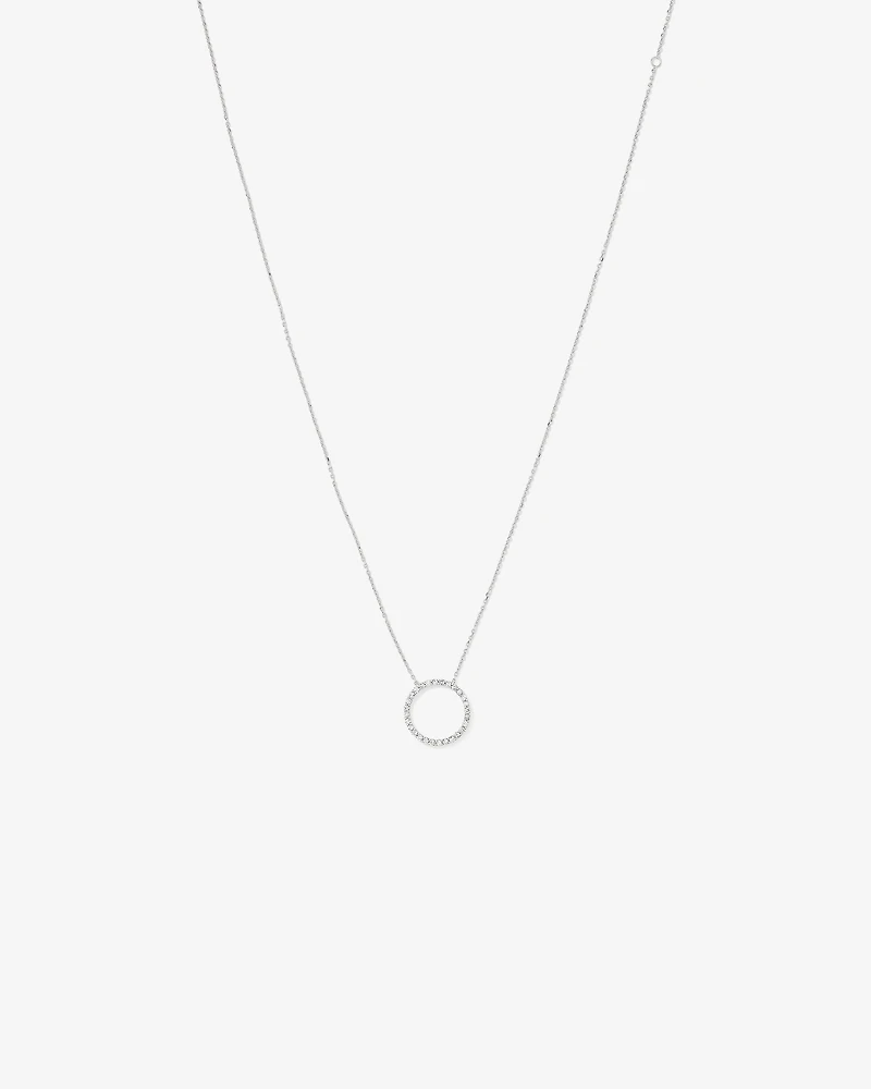 Collier de cercle de diamants TW de 0,40 carat en or blanc 10 carats
