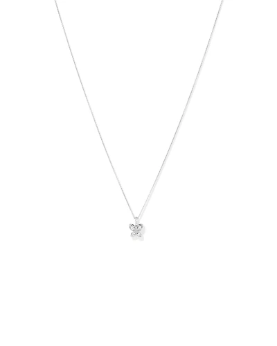 Cubic Zirconia Butterfly Pendant Necklace in Sterling Silver