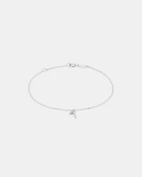 Bracelet à initiale « T » en argent