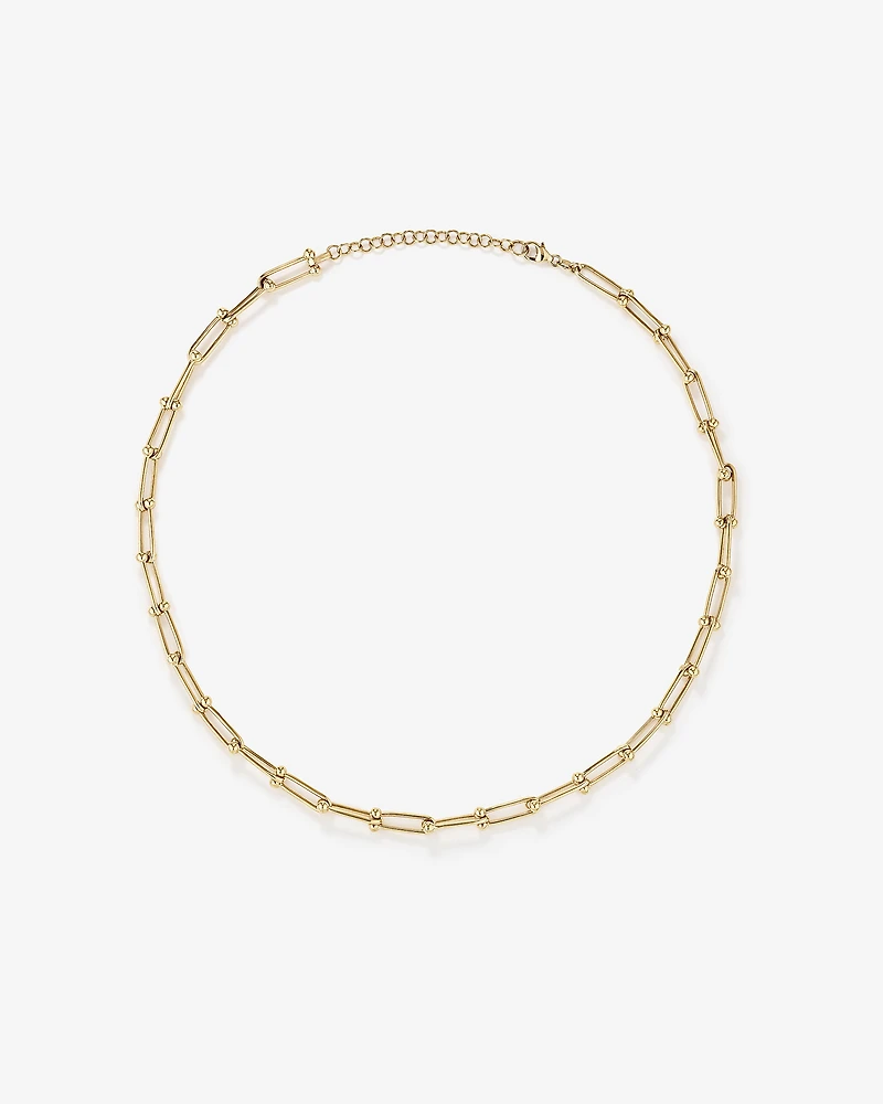 Chaîne de maillons boule et ovales en or jaune 10 carats