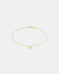 Collier à pendentif initiale F en or jaune 10 K