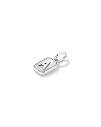 Letter A Mother of Pearl Initial Pendant in Sterling Silver