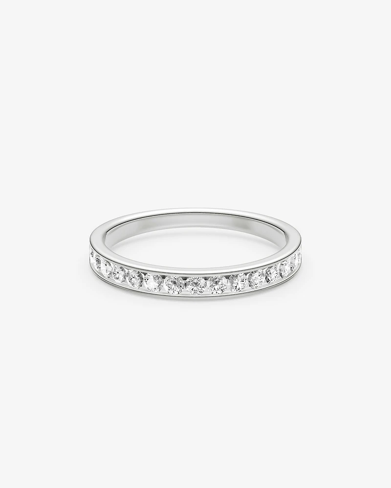 0.50 Carat TW Round Brilliant Third Channel Set Ring 18kt White Gold