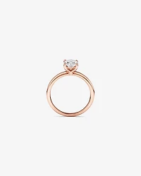 Carat TW Oval Laboratory-Grown Diamond Solitaire Engagement Ring in 14kt Rose Gold