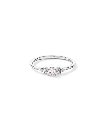 0.20TW Oval and Round Brilliant Laboratory-Grown Diamond Promise Ring 10kt Gold