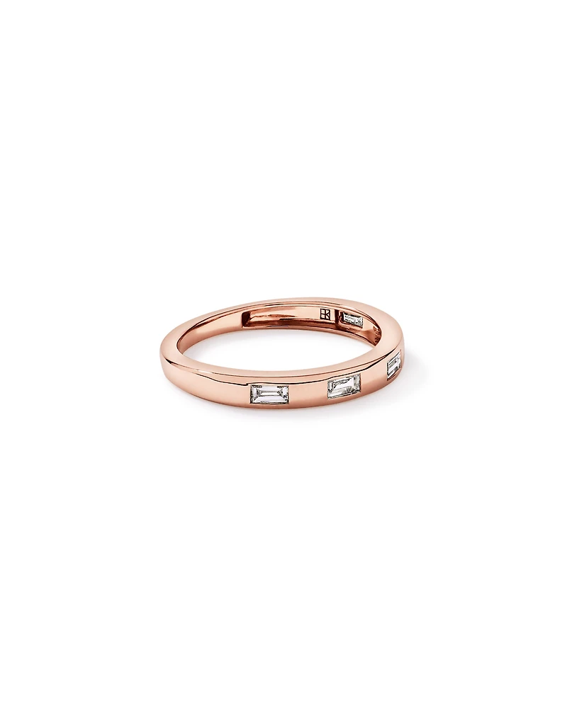 0.22TW Baguette Laboratory-Grown Diamond Wedding Band 14kt Rose Gold