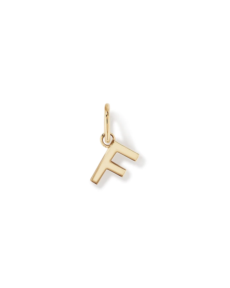Letter F Initial Pendant in 10kt Yellow Gold
