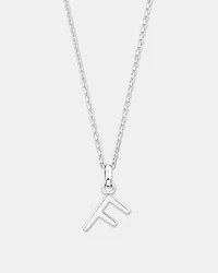 "F" Initial Pendant in Sterling Silver