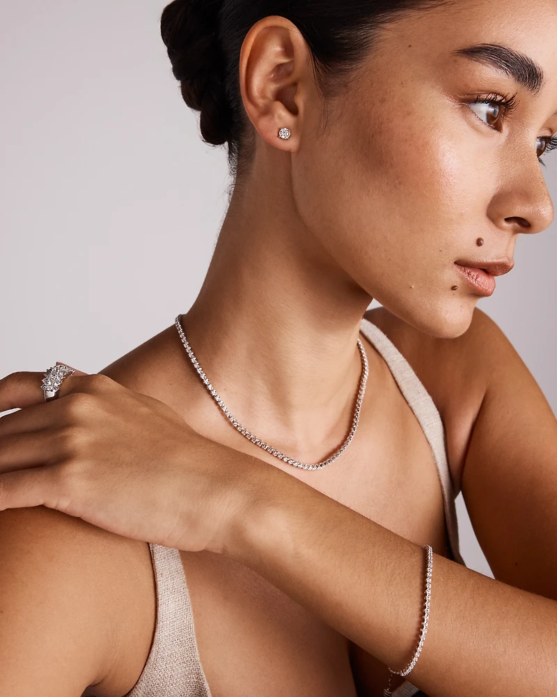 Ring with 3 Carat TW of Diamonds in 14kt White Gold