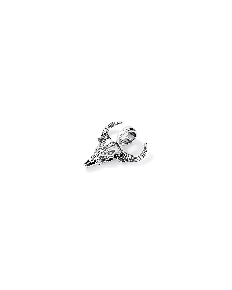 Pendentif en crâne de taureau en argent sterling