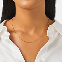 Chaîne à maille vénitienne de 45 cm en or jaune 18 K, largeur de 1 mm