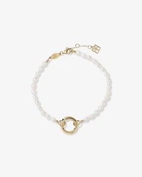 3-3.5mm Cultured Freshwater Pearl Open Chain Bracelet in 10kt Yellow Gold
