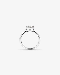 1.25 Carat TW Round Brilliant Laboratory-Grown Diamond Solitaire Bezel Set Engagement Ring in 14kt White Gold