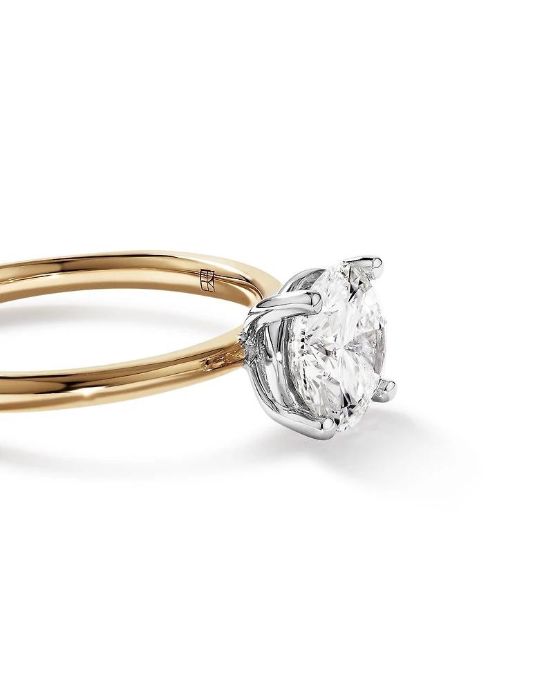 1.50 Carat TW Round Brilliant Signature 101 Solitaire Diamond Ring in 14kt Yellow & White Gold