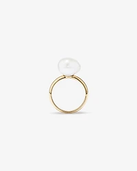 Baroque Cultured Freshwater Pearl Ring in 10kt Yellow Gold