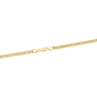 45cm (18”) 4.5mm Width Semi Solid Miami Curb Chain in 10kt Yellow Gold
