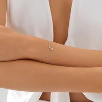 19cm (7.5") Initial Bracelet in Sterling Silver