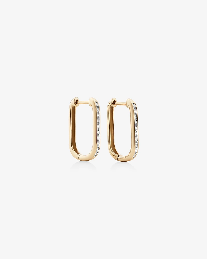 Anneaux courts en or jaune 10 K avec diamants totalisant 0,22 ct