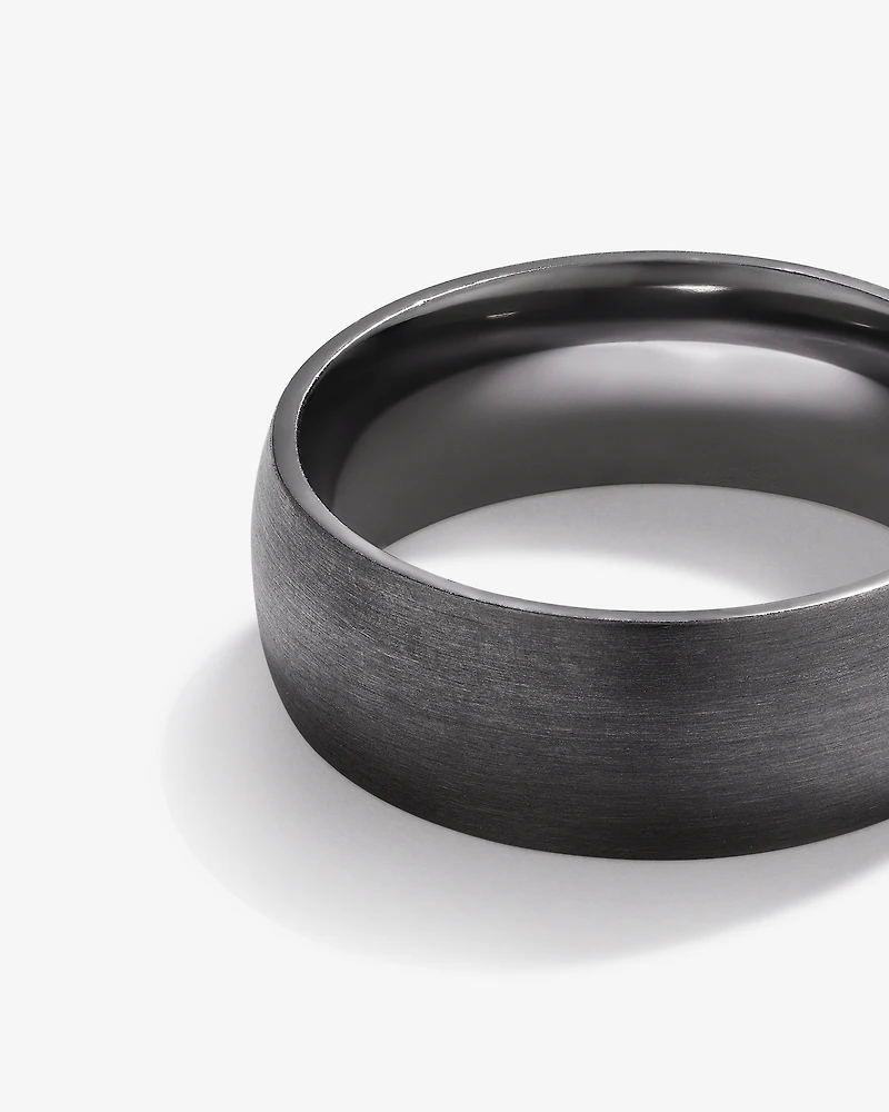 8mm Brushed Dome Wedding Band in Tantalum