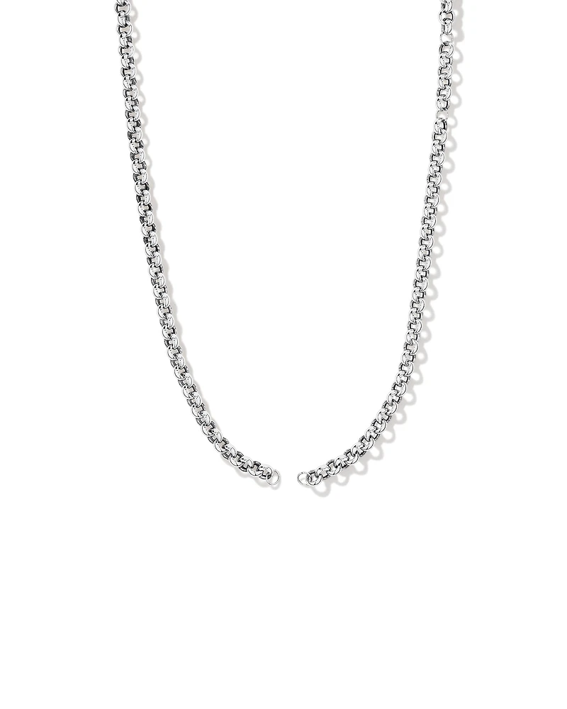 50cm (20") Large Belcher Open Pendant Chain in Sterling Silver