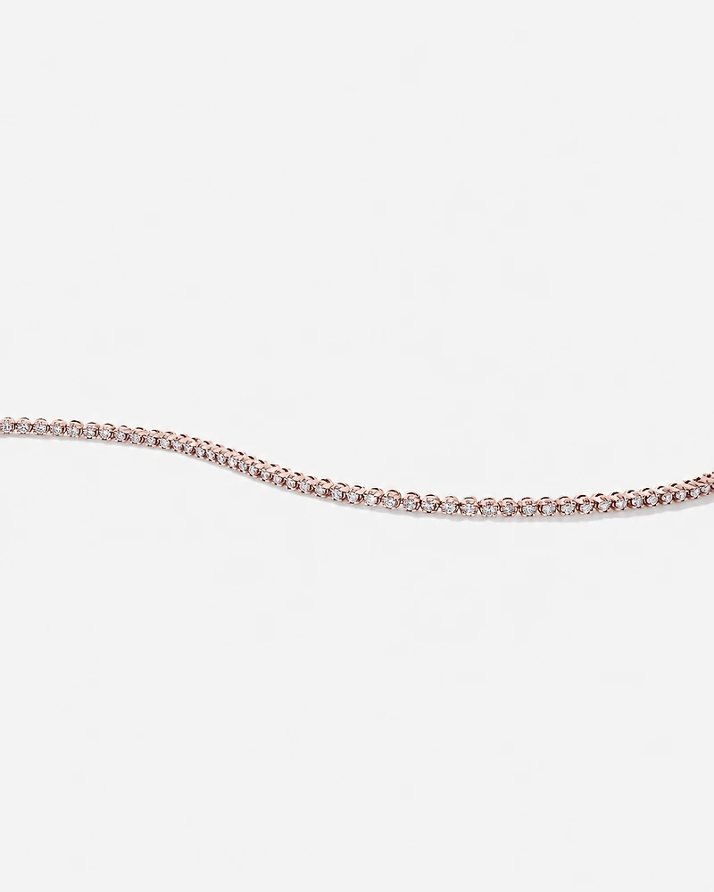 1.00 Carat TW Laboratory-Grown Diamond Tennis Bracelet set in 10kt Rose Gold