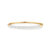 Hinged Bangle with 2 Carat TW of Diamonds 14kt Yellow & White Gold