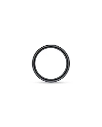 6mm Black Diamond Wedding Band in Black Titanium