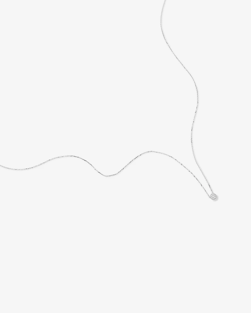 0.25 Carat TW Round Brilliant Diamond Bezel Set Pendant in 18kt Gold