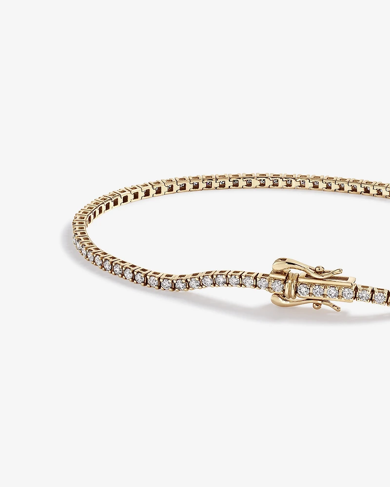1.64 Carat TW Diamond Tennis Bracelet in 10kt Yellow Gold
