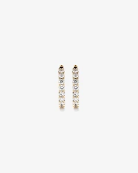 1.00 Carat TW Laboratory-Grown Diamond Hoop Huggie Earrings in 10kt Yellow Gold