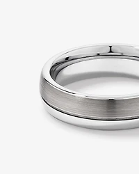 6mm Polished and Brushed Tungsten Wedding Band