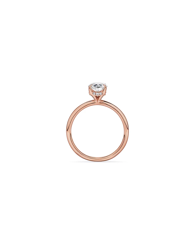 1.57TW Oval Laboratory-Grown Diamond Solitaire Ring 14kt Rose Gold