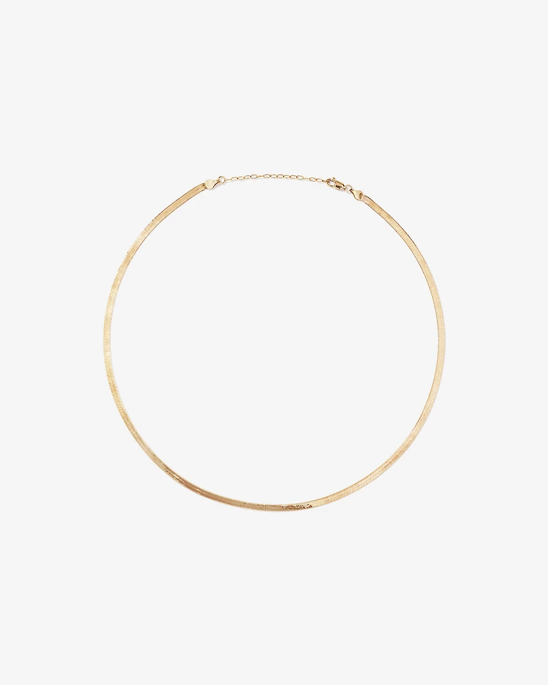 50cm (20") 3.5mm Width Herringbone Necklace in 10kt Yellow Gold