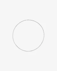 60cm (22") 3mm Width Solid Flat Bevelled Curb Chain in 10kt White Gold